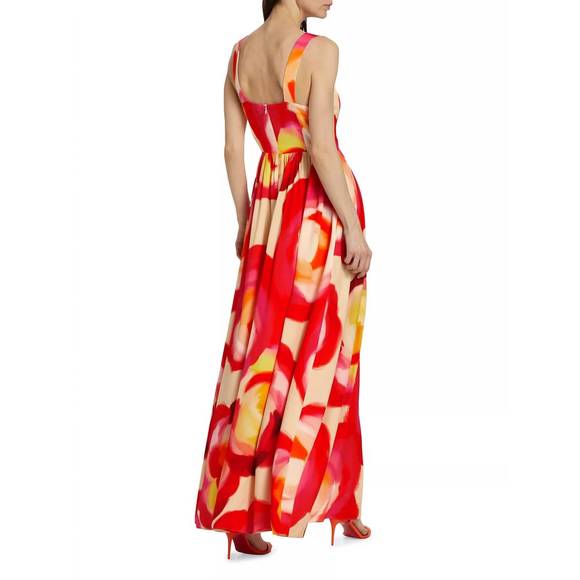 NEW AMANDA UPRICHARD florence maxi dress in red - Picture 2 of 3